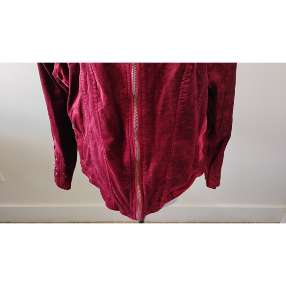 Torrid Jacket Womens Size 2X Red Velvet Lace Up Gothic Rockabilly Moto VGC - Picture 3 of 9